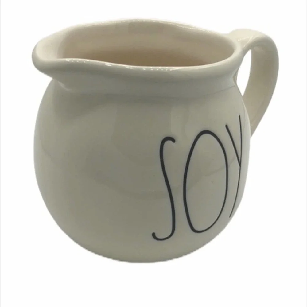 Rae Dunn Creamer “SOY” - NWOT | Artisan Home | Off White Black |
